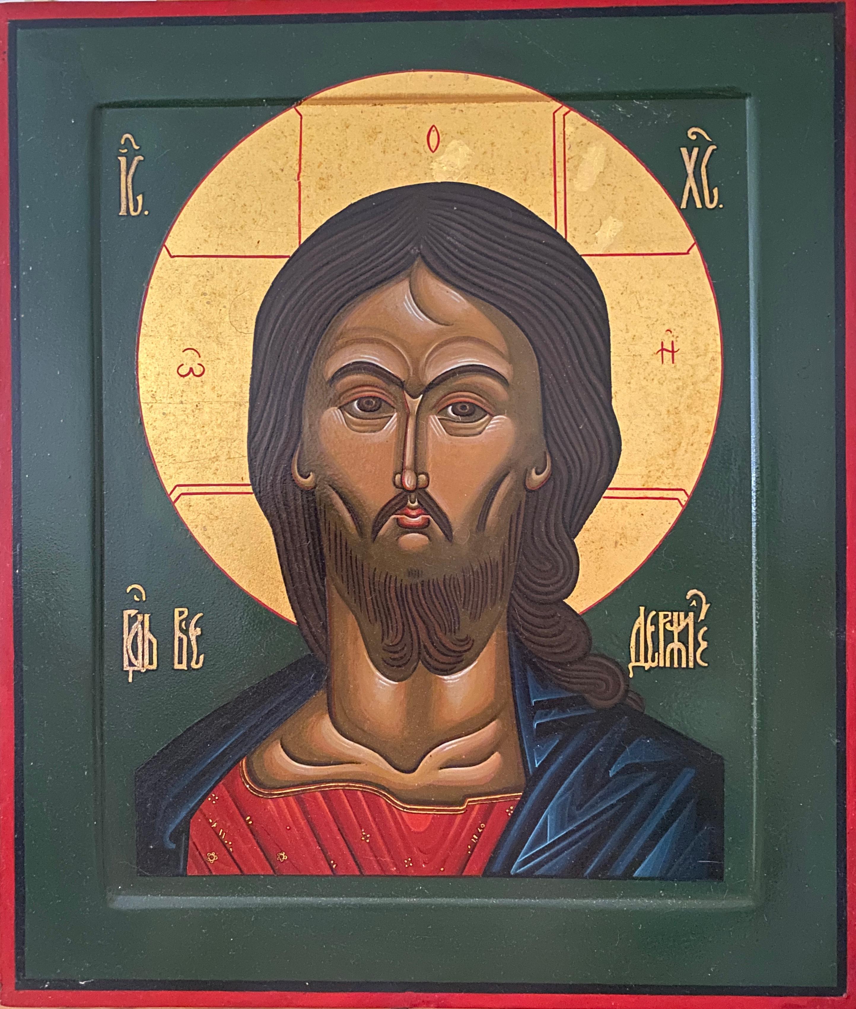 Christ with the Angry Gaze - After a Russian Icon, 17th C. For Sale 2