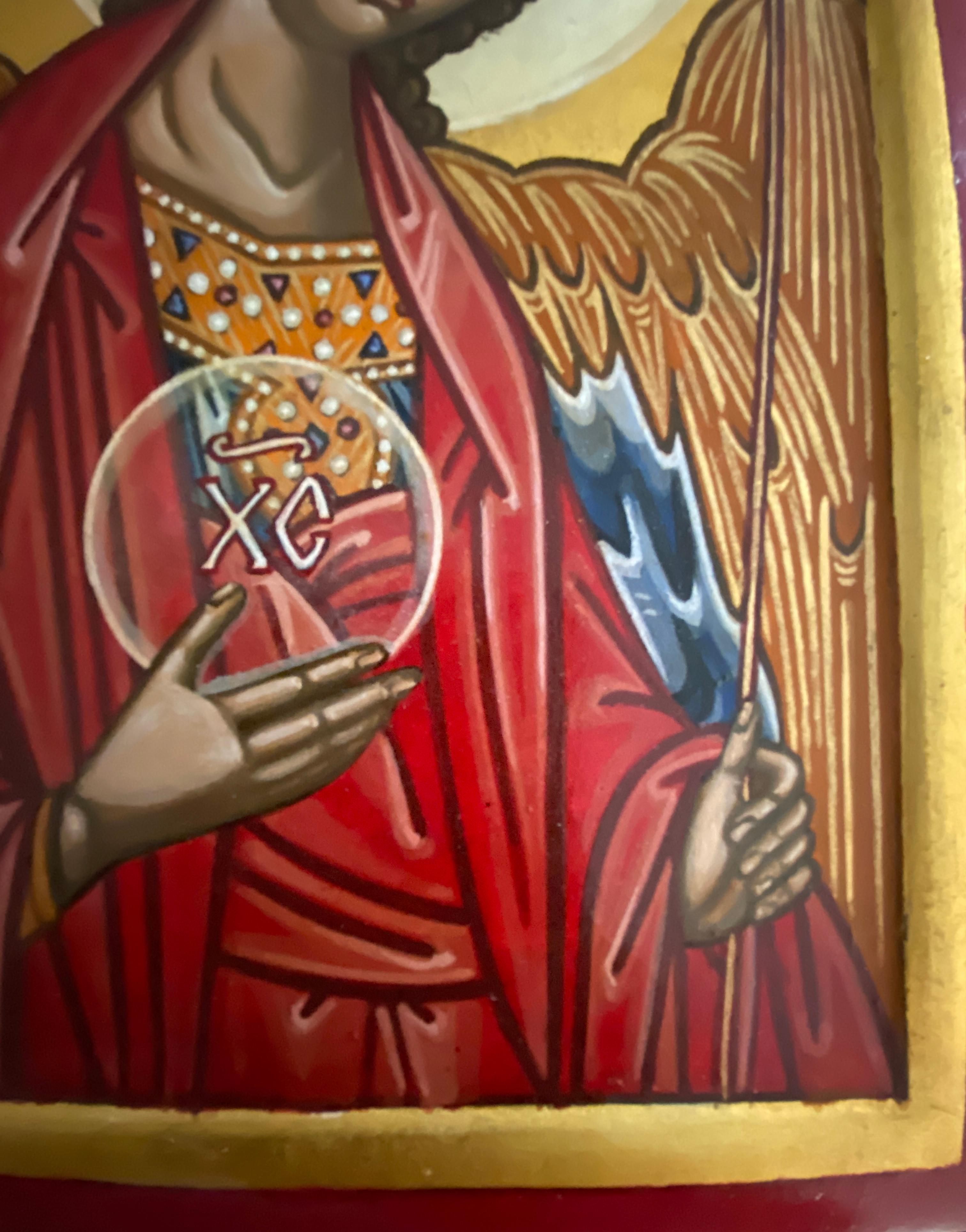 The Archangel Michael (after the one by Rubliev in the Tretyakov Gallery-Moscow) For Sale 1