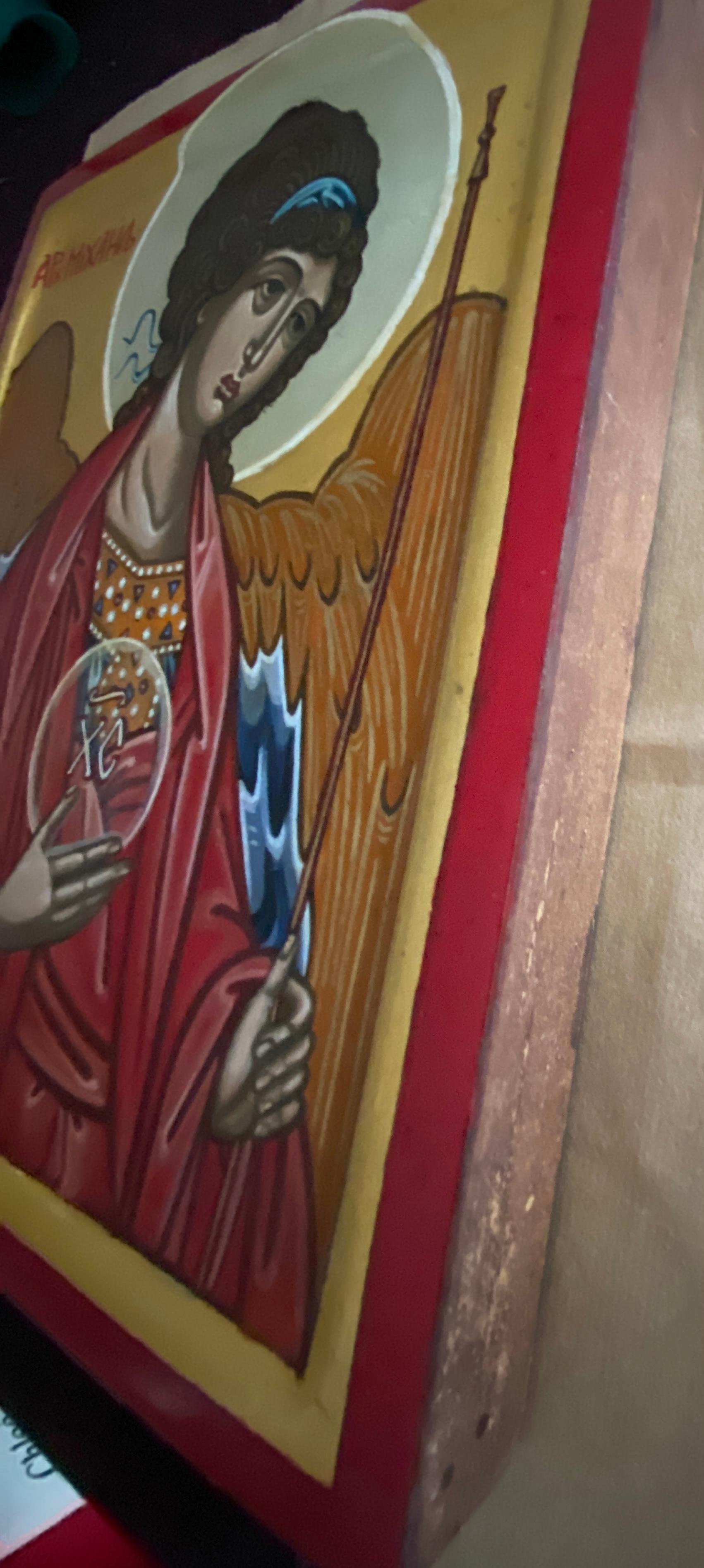 The Archangel Michael (after the one by Rubliev in the Tretyakov Gallery-Moscow) For Sale 3