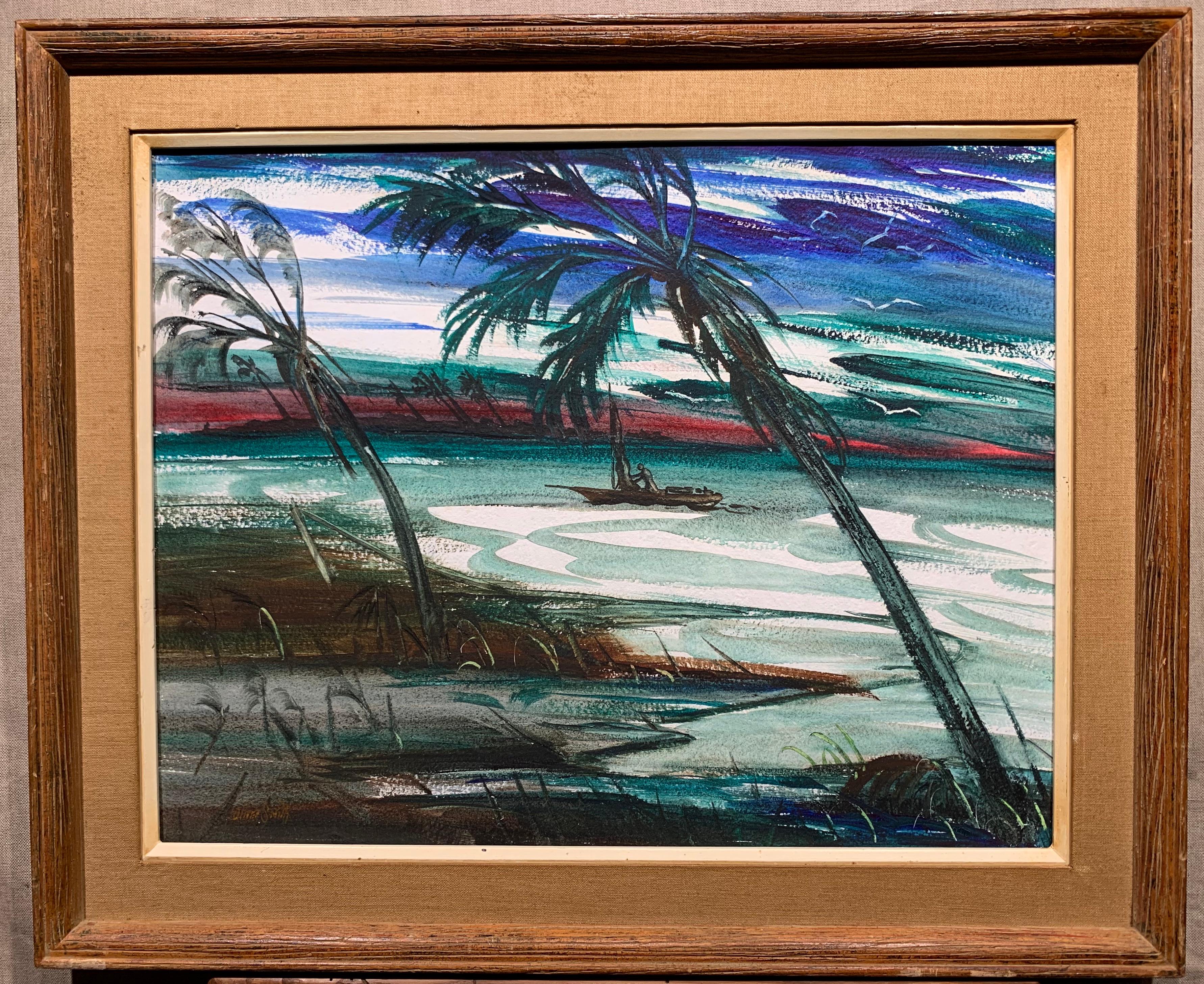 Oliver Smith Landscape Painting - Florida Fantasy (Beach Landscape)