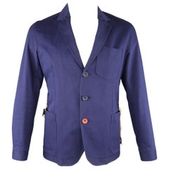 OLIVER SPENCER 42 Navy Cotton Sport Coat