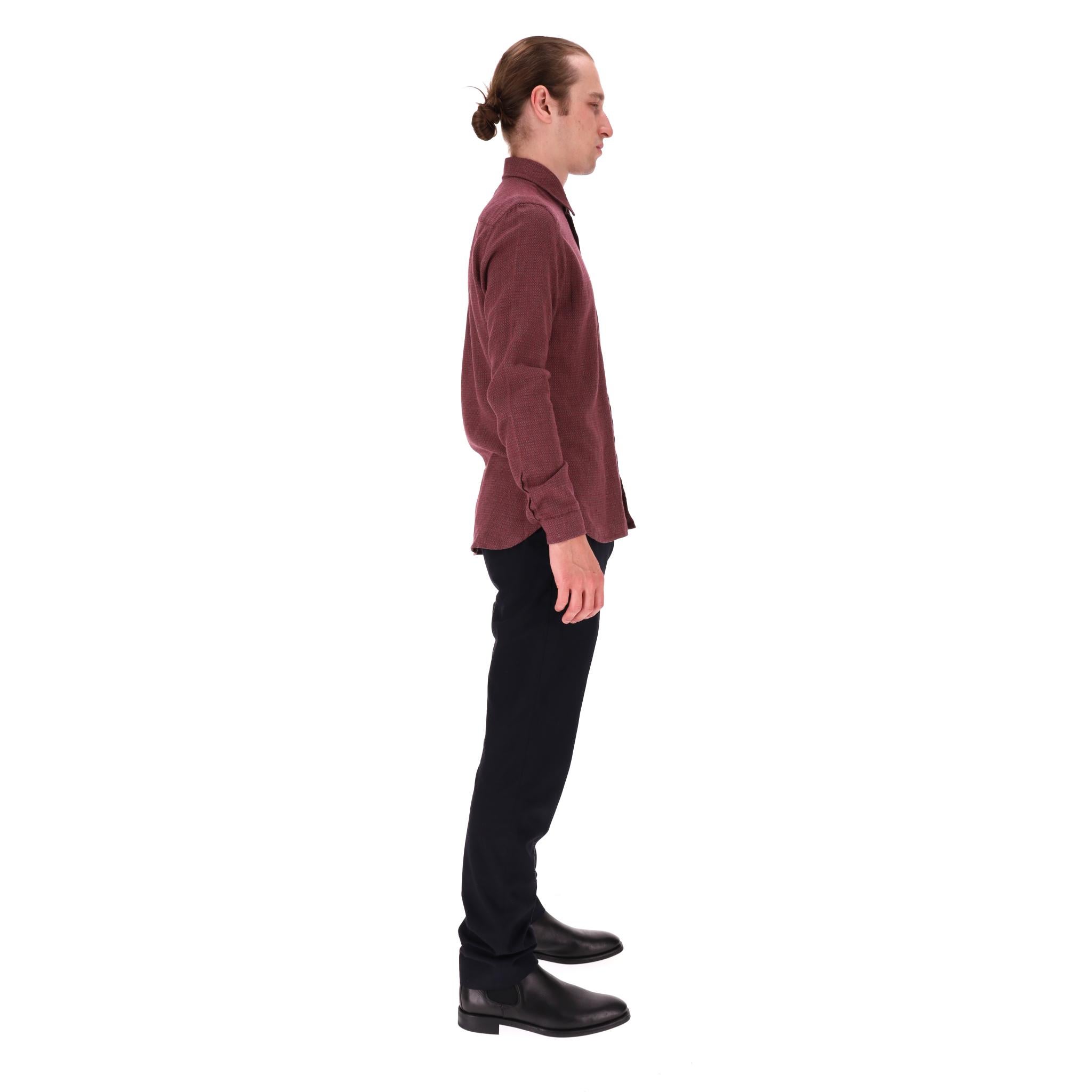 Marrone Camicia classica in cotone di Oliver Spencer