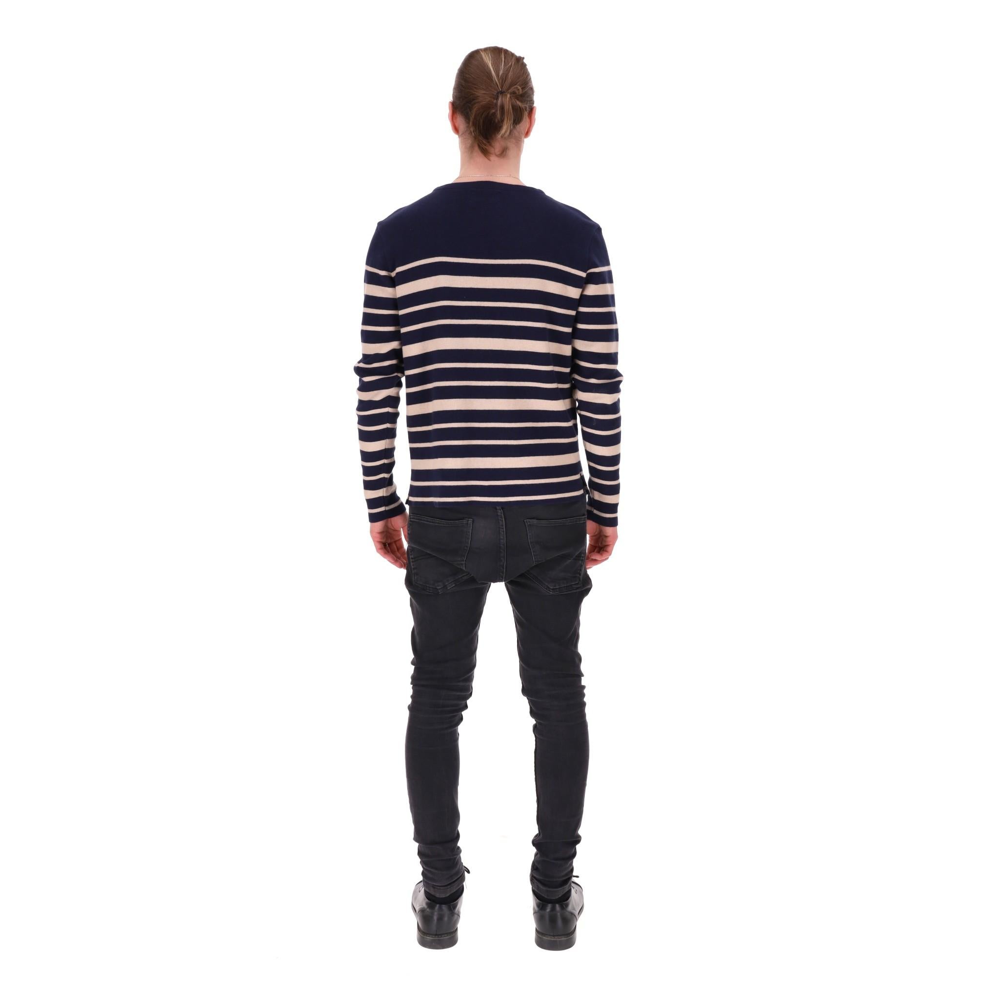 Pull rayé Oliver Spencer en coton et laine mélangées Excellent état - En vente à London, GB
