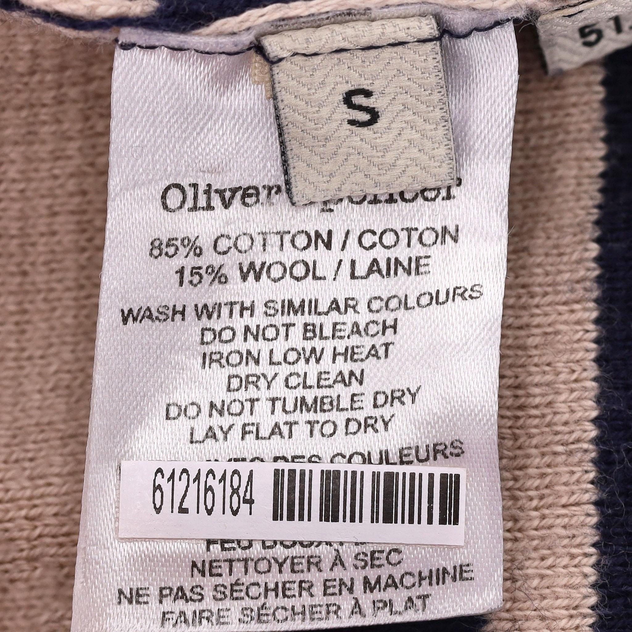 Pull rayé Oliver Spencer en coton et laine mélangées en vente 1