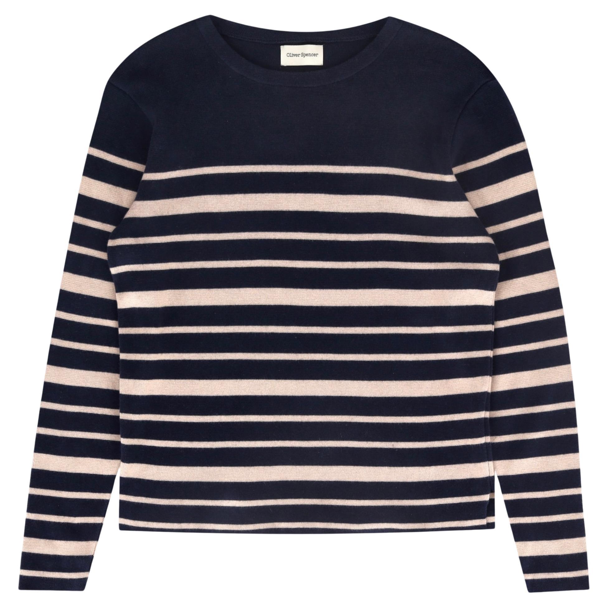 Pull rayé Oliver Spencer en coton et laine mélangées en vente