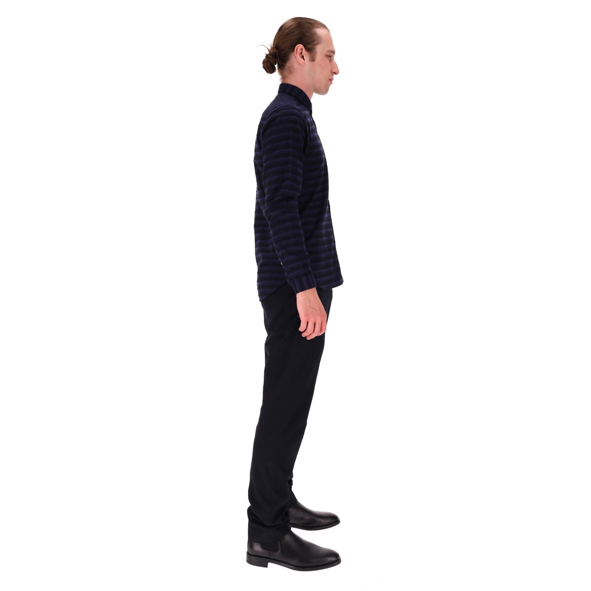 Noir Chemise en coton rayée Oliver Spencer en vente