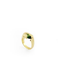 Oliver Stone in Broken Brick  - 14k gold pinky ring