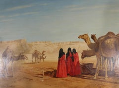 Oliver Trowell - 1979 Oil, Arabian Desert Scene