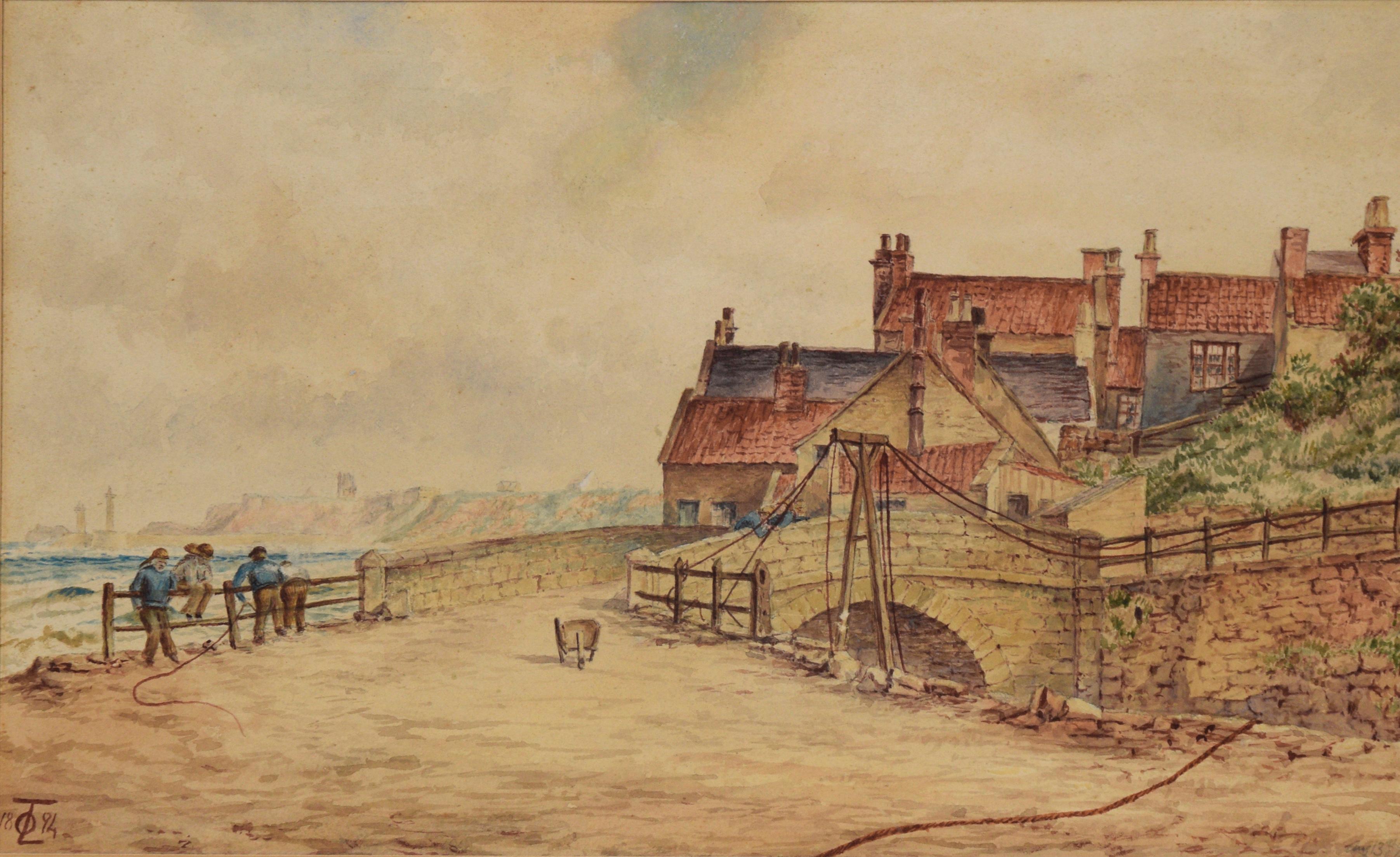 Englische Landschaftslandschaft im Landhausstil – Originalgemälde auf Papier von Oliver Louis Tweddle – Painting von Oliver Tweddle