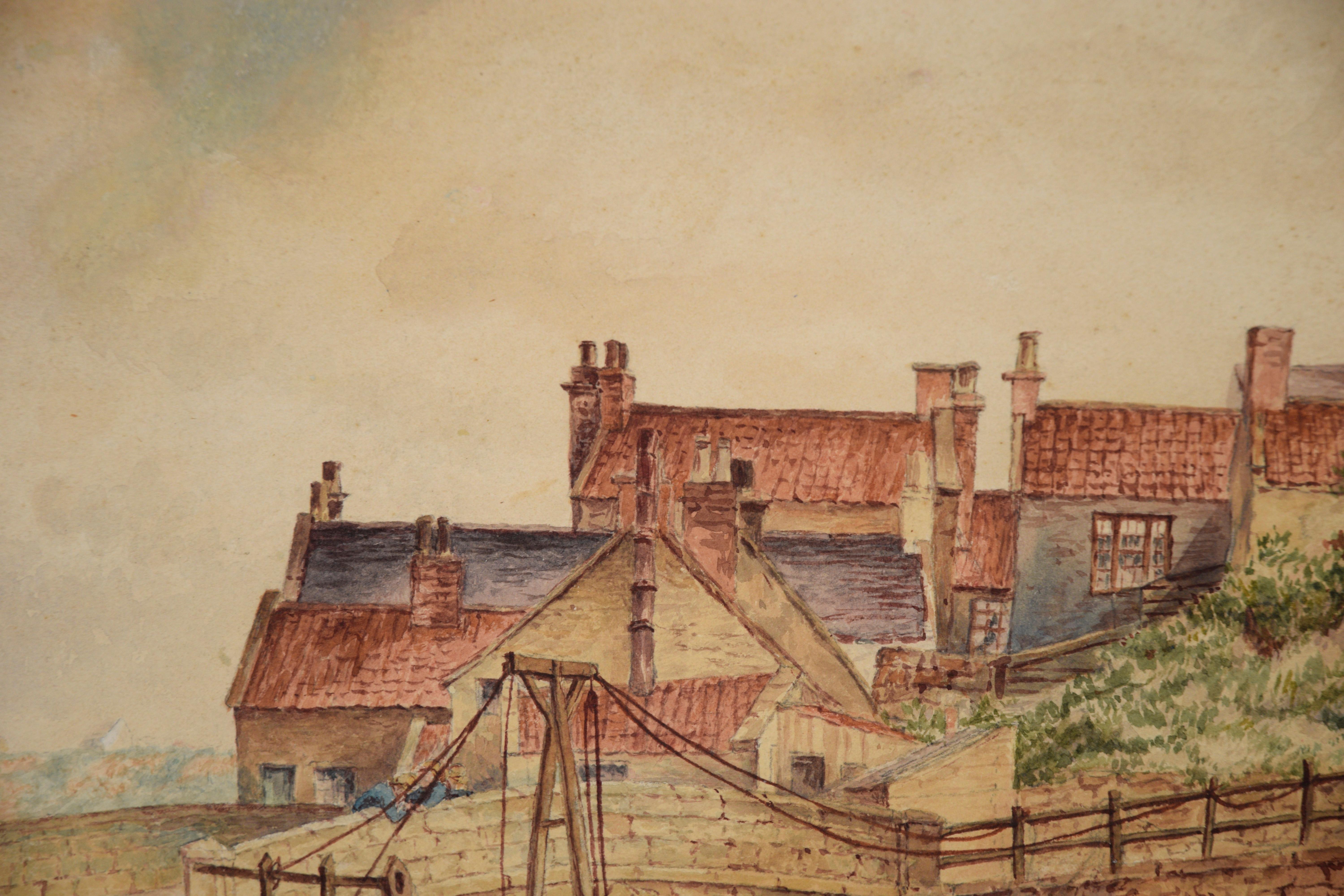 Englische Landschaft - Aquarell auf Papier

Aquarell mit der Darstellung einer amerikanischen Landschaft von Oliver Louis Tweddle (Engländer, 1860). Vier Fischer stehen auf einer Brücke, rechts von der Brücke stehen bunte Landhäuser. Der weiße