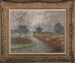 Oliver Warman, RBA ROI (1932-2019), gerahmtes Ölgemälde, The End of the Thames