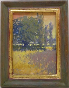 Pittura ad olio originale English Impressionist "Summer Fields" (Campi estivi)