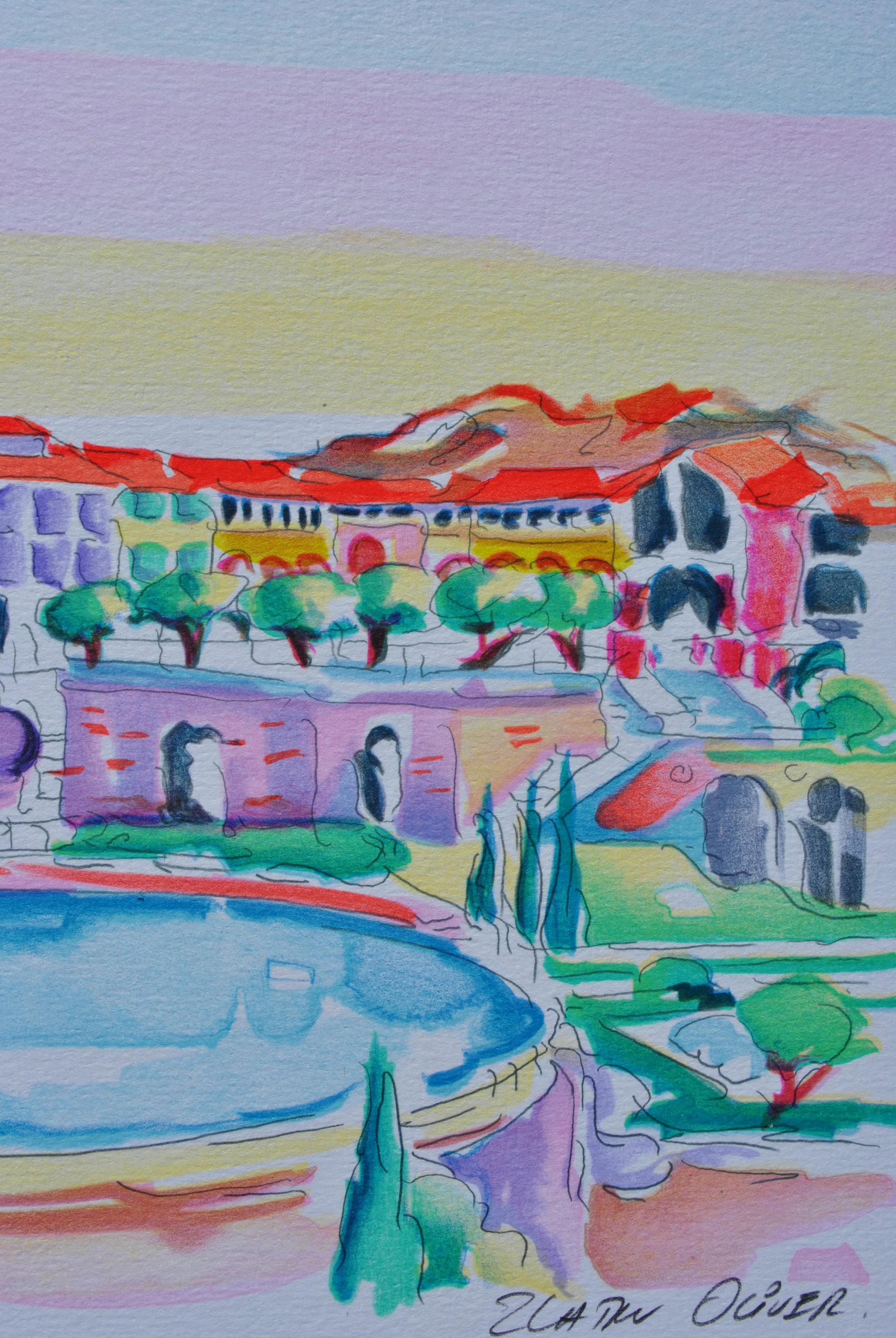 RIVIERA : Monaco - Original Lithograph, HANDSIGNED & Ltd /250 For Sale 1