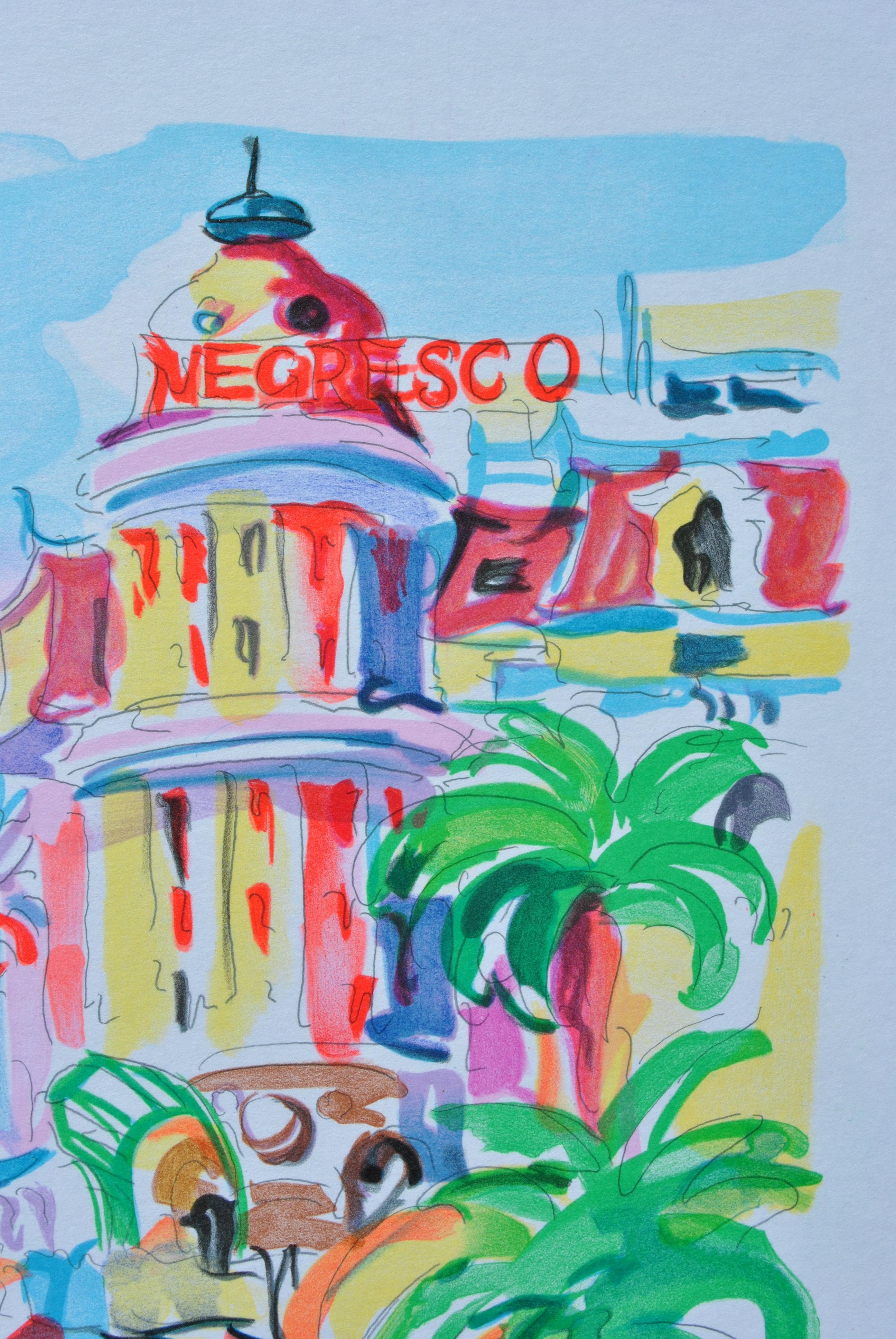 Oliver ZLADKU (1952-)
NICE : Negresco Palace, 1982

Original Lithograph
Handsigned in pencil
Numbered / 250 (the number you can see can be different)
On Vellum 28 x 38 cm

Excellent condition
