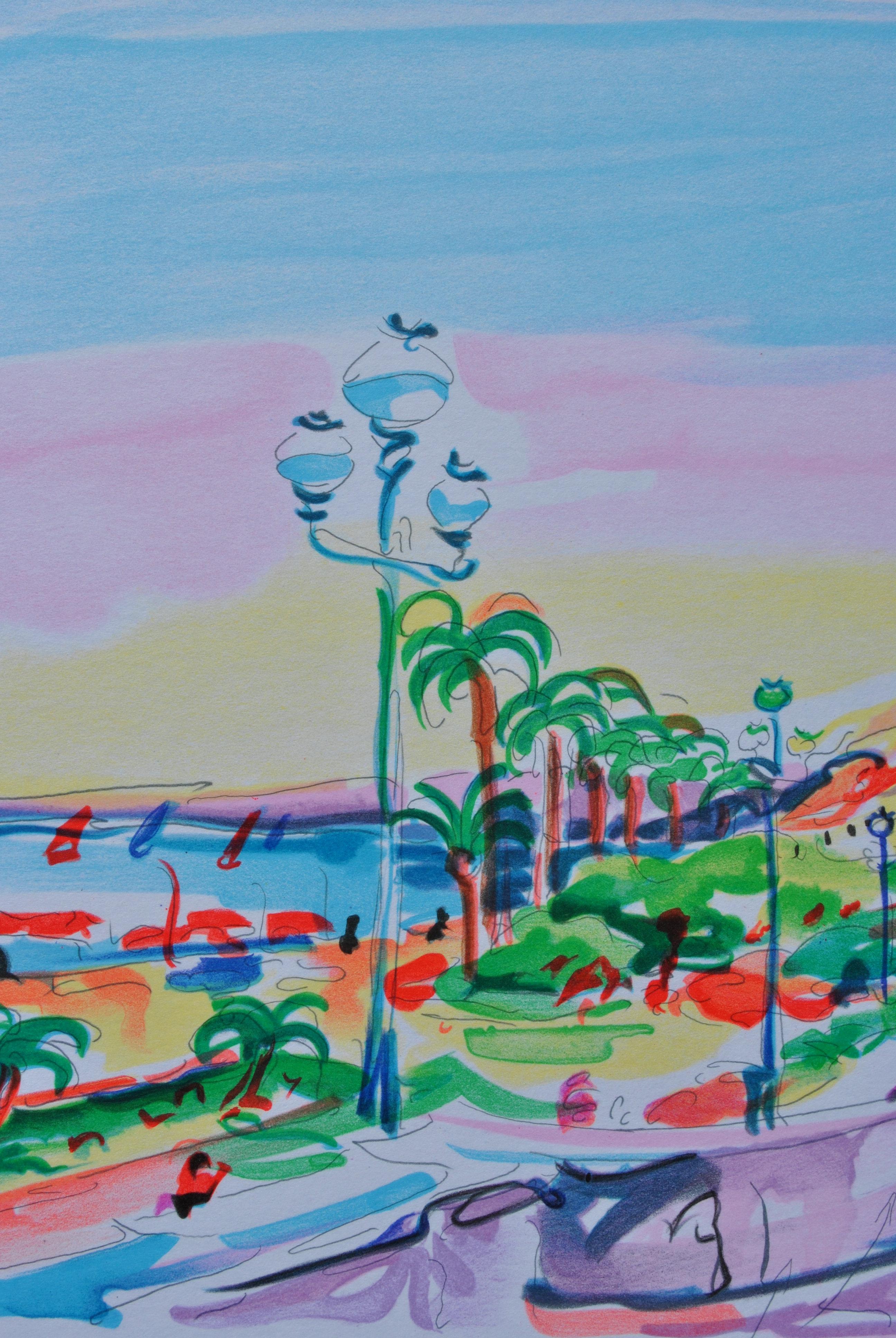 RIVIERA : Negresco Palace - Original Lithograph, HANDSIGNED & Ltd /250 For Sale 1