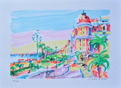 Vintage RIVIERA : Negresco Palace - Original Lithograph, HANDSIGNED & Ltd /250