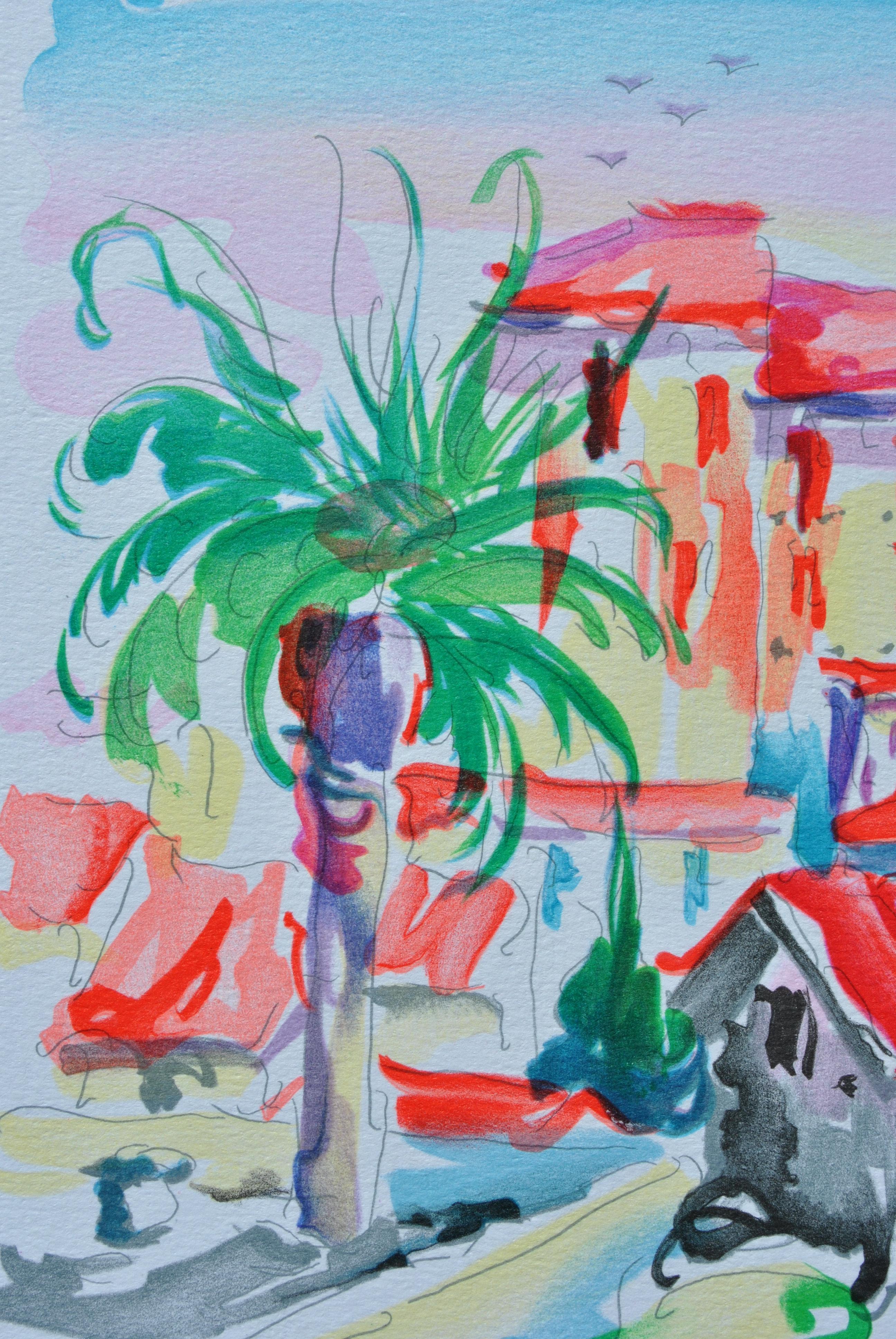 Oliver ZLADKU (1952-)
Saint Tropez, 1982

Original Lithograph
Handsigned in pencil
Numbered / 250 (the number you can see can be different)
On Vellum 28 x 38 cm

Excellent condition