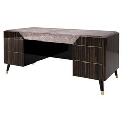 Olivette Dark Wood Writing Desk