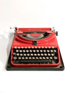 Olivetti Red Portable Typewriter Model ICO from 1932