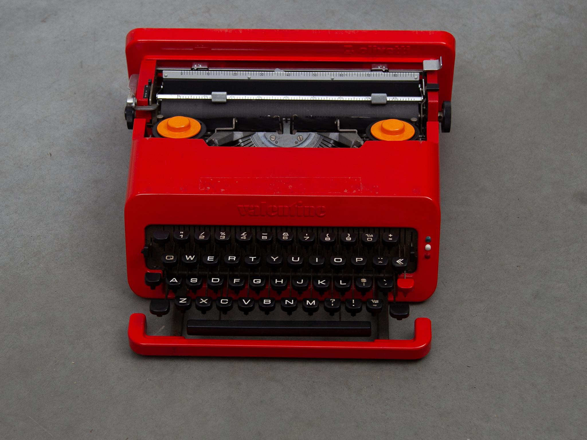 Olivetti Schreibmaschine Vintage Modell „Valentine“ 1969 Pop Art Icoon, Vintage im Angebot 4