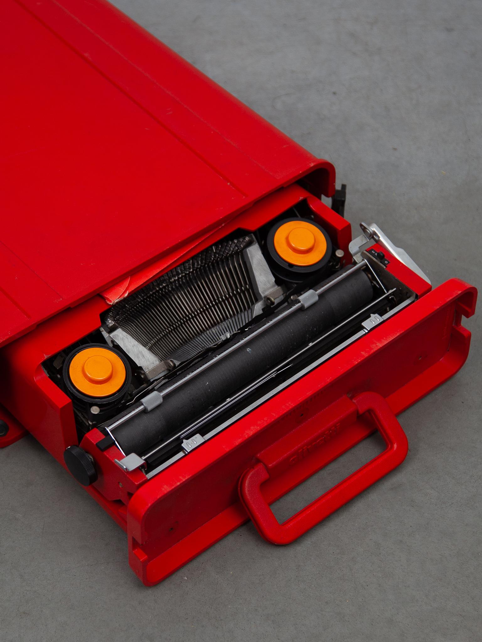 Olivetti Schreibmaschine Vintage Modell „Valentine“ 1969 Pop Art Icoon, Vintage (Mitte des 20. Jahrhunderts) im Angebot
