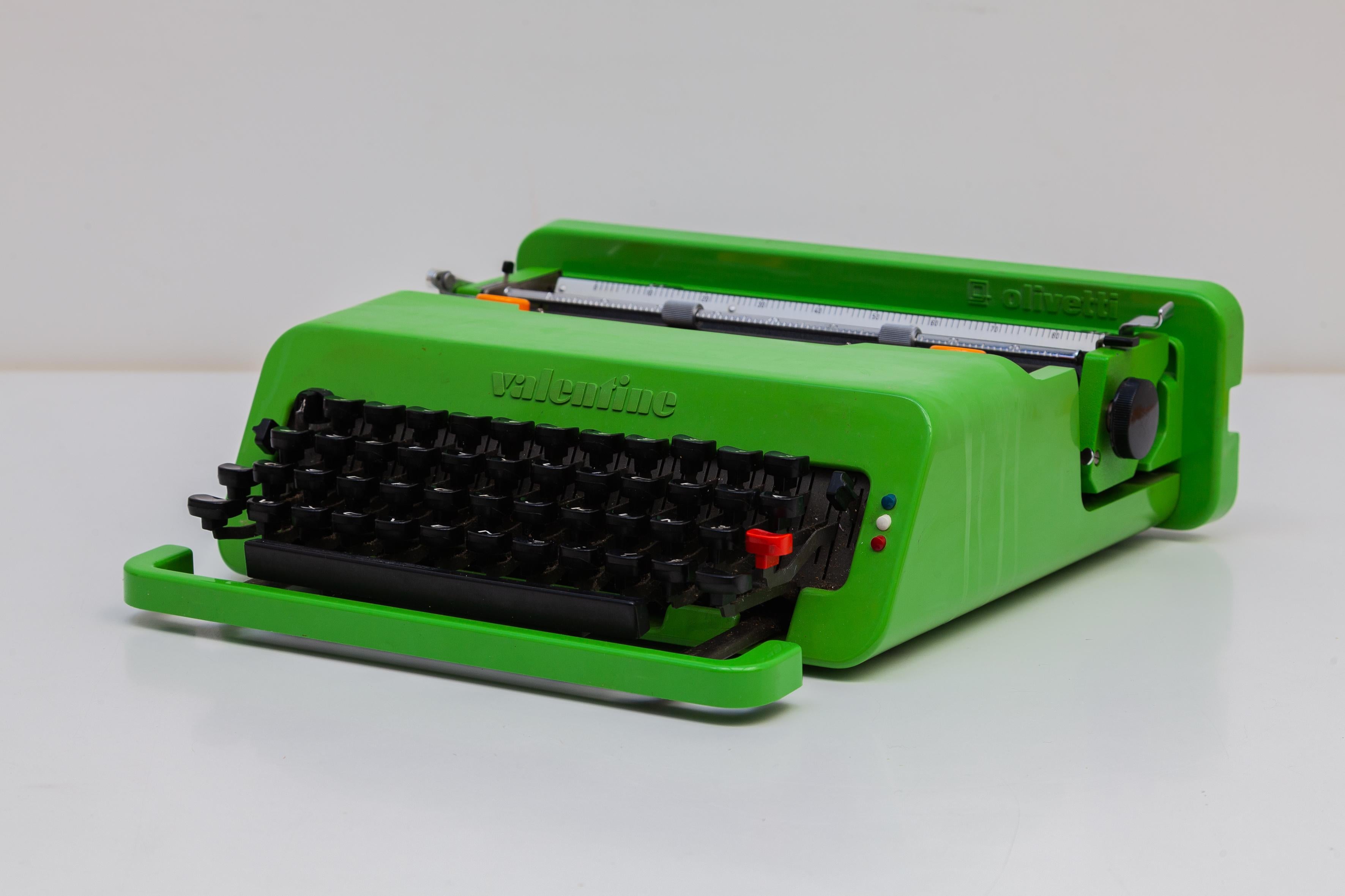 Mid-Century Modern Olivetti Valentine Typewriter Designed by Ettore Sottsass & Perry King