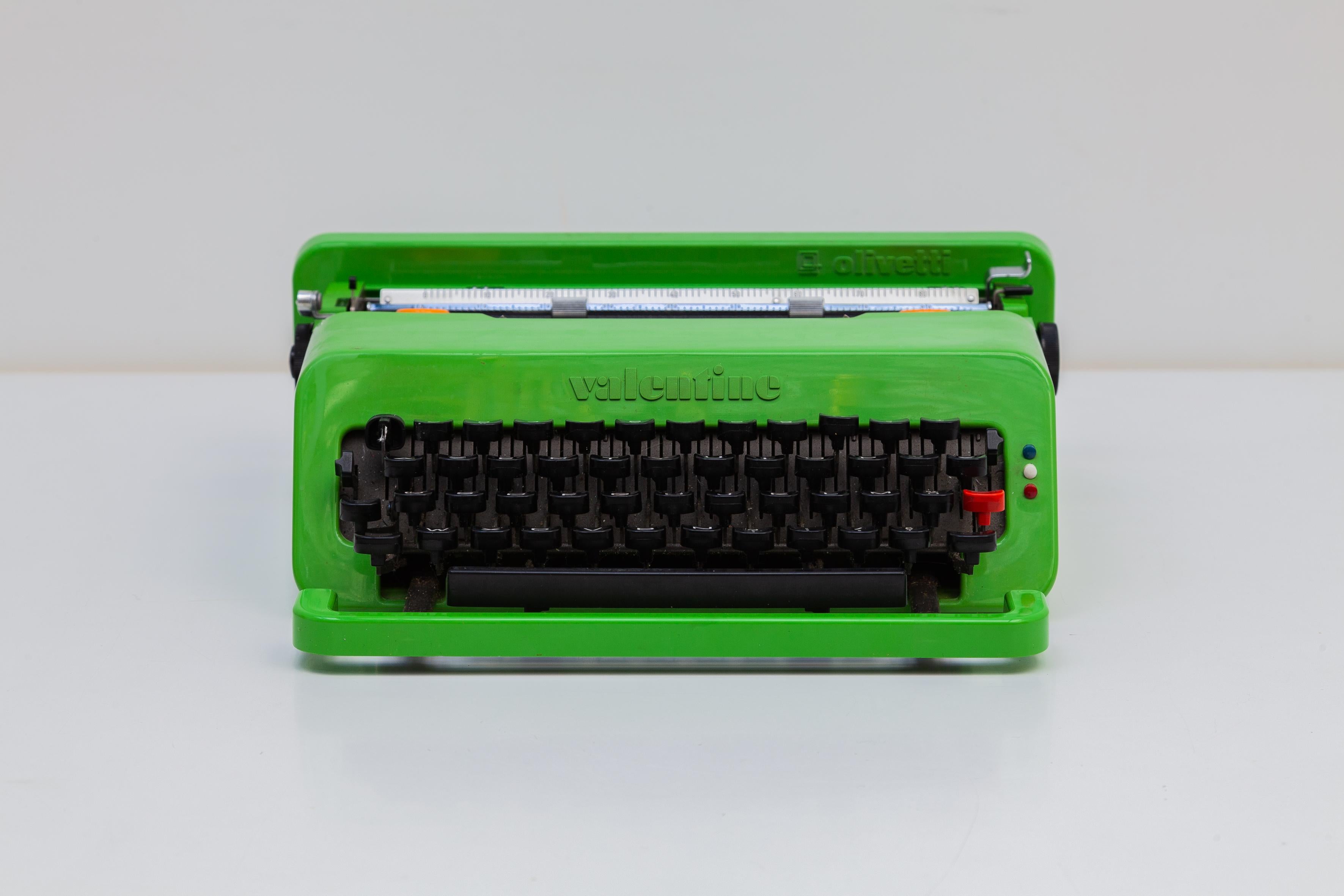 Italian Olivetti Valentine Typewriter Designed by Ettore Sottsass & Perry King