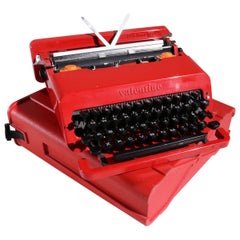 Vintage Olivetti Valentine Typewriter Designed by Ettore Sottsass & Perry King