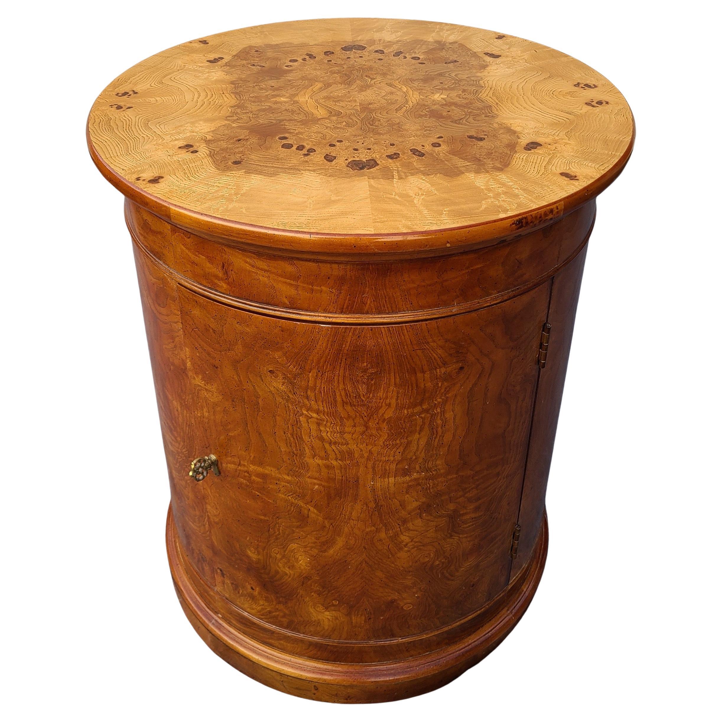 Olivewood Burl Side Table by Hendredon 4
