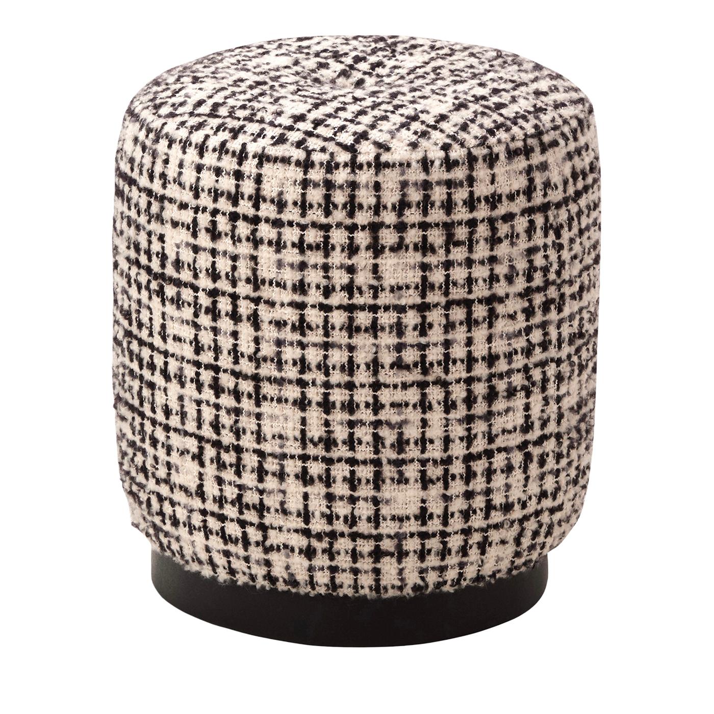 Italian Olivia Black-And-White Pouf by Arcahorn For Sale