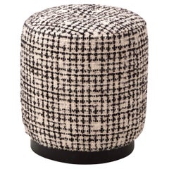 Olivia Black-And-White Pouf by Arcahorn