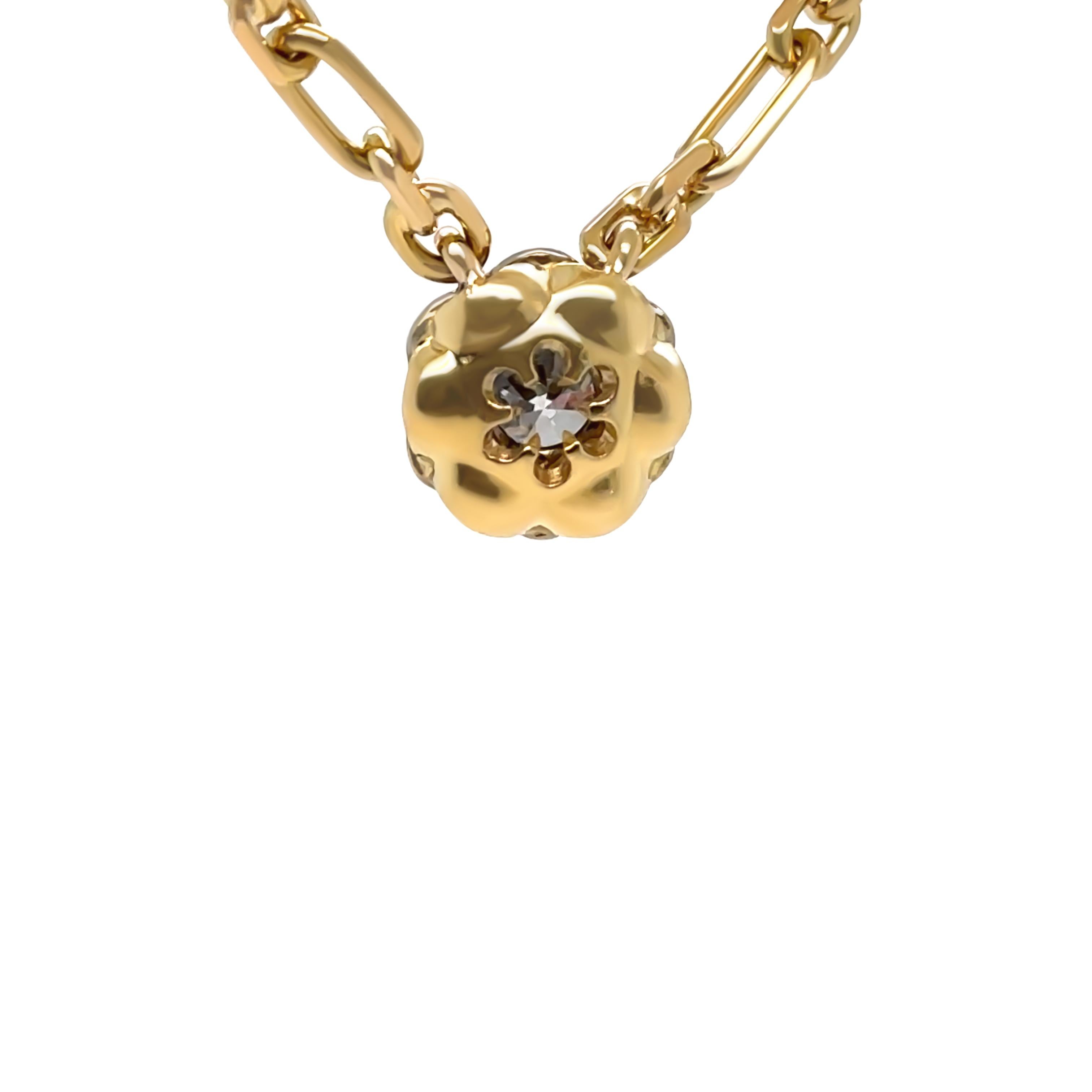Olivia Bond 18ct Two-Tone Gold Signature Scallop Necklace 1.01ct 15.54g In Excellent Condition In SYDNEY, NSW