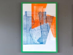 Contemporary Abstract Monoprint by British artist Olivia Bouzyk - All the Angles