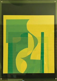 Contemporary Abstract Monoprint - Different Sides of the Same Coin
