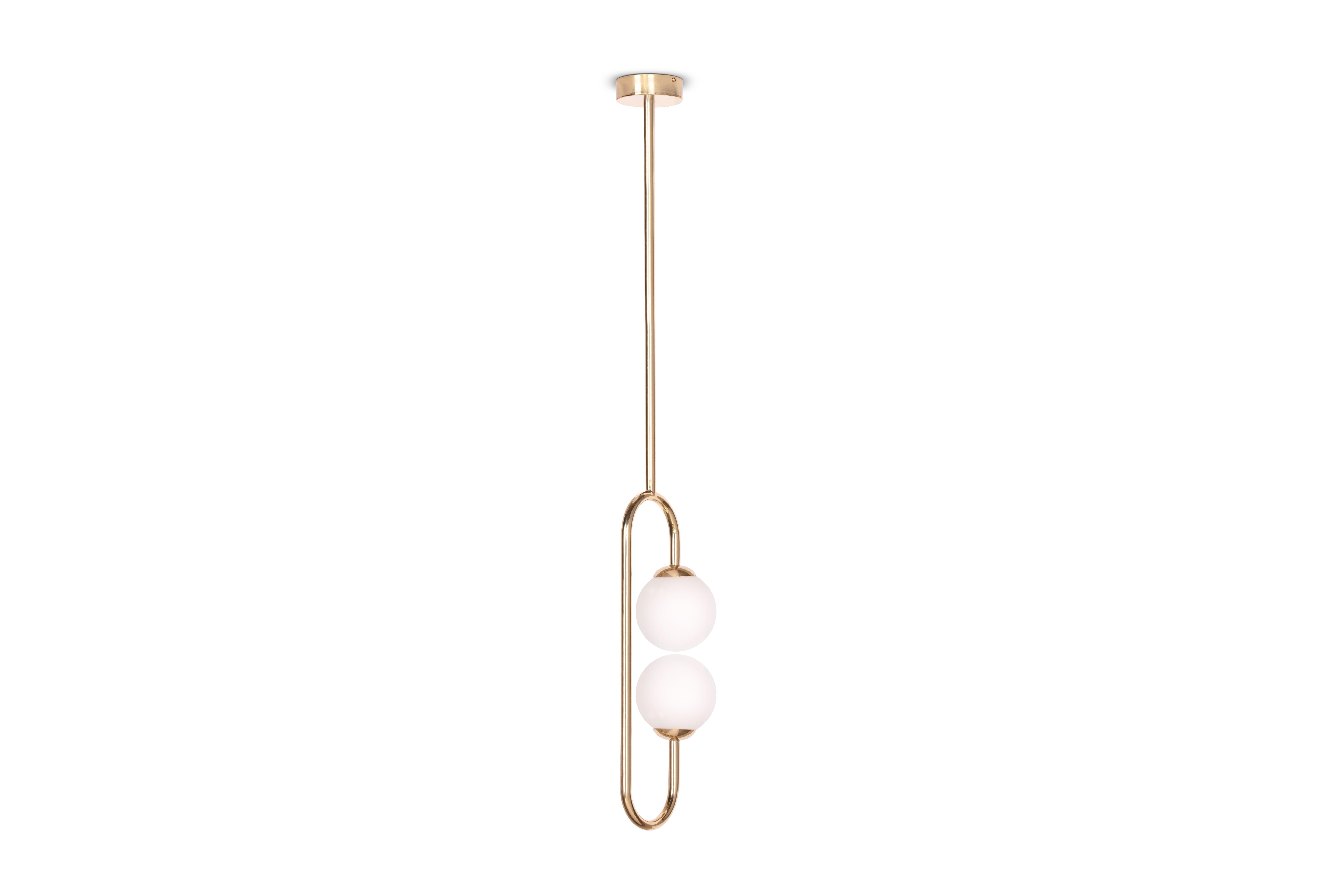 Contemporary Olivia Brass Ceiling Lamp, Royal Stranger For Sale