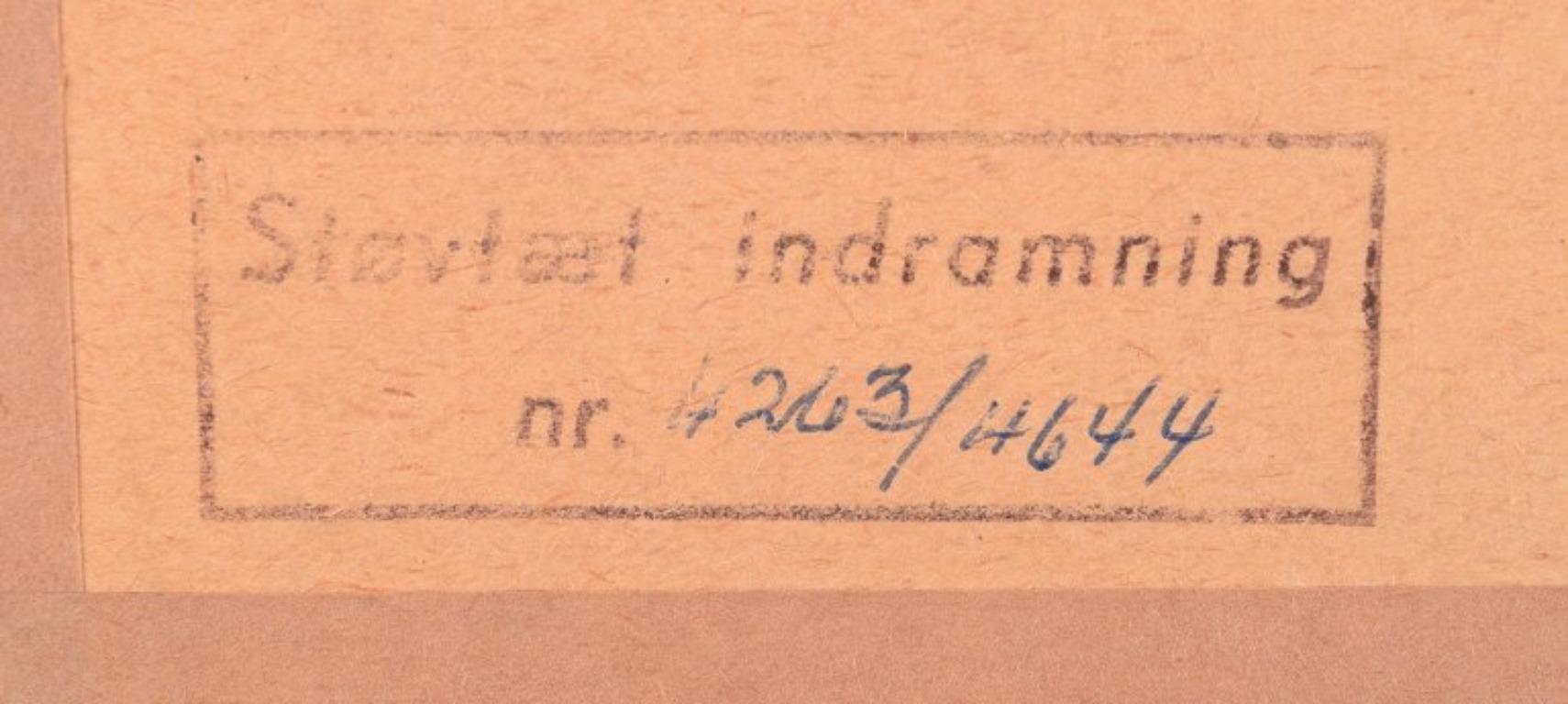 Carta Olivia Holm-Møller, artista danese. Xilografia su carta. 