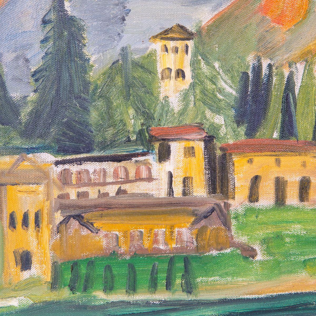 Olivia Holm-Møller - Ölgemälde aus Italien (Moderne der Mitte des Jahrhunderts) im Angebot