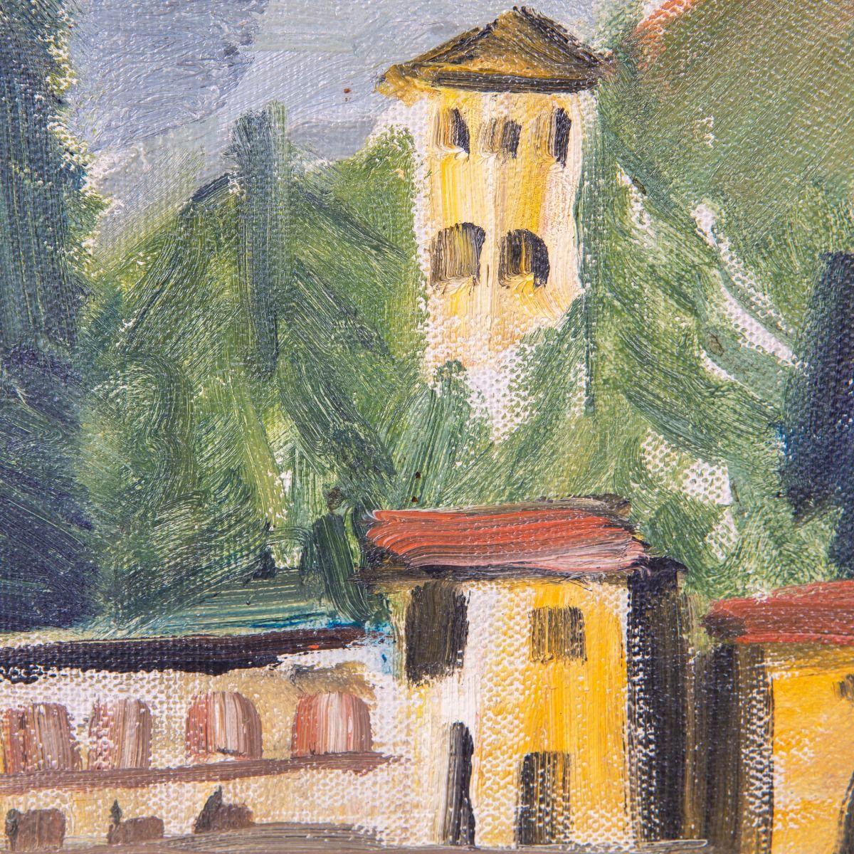 Olivia Holm-Møller - Ölgemälde aus Italien (Vergoldet) im Angebot