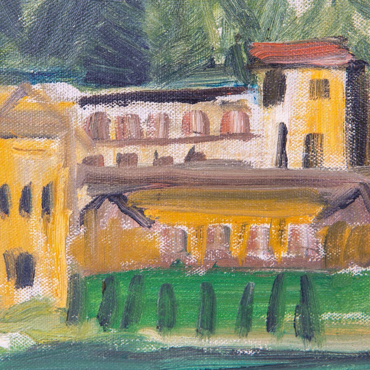 Olivia Holm-Møller - Ölgemälde aus Italien im Zustand „Gut“ im Angebot in Kastrup, DK