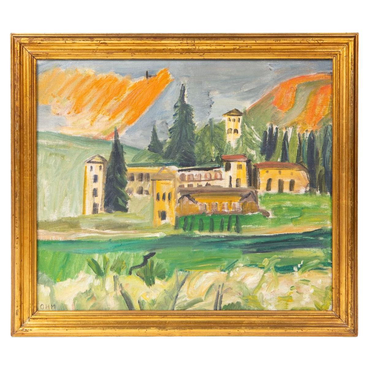 Olivia Holm-Møller - Ölgemälde aus Italien im Angebot