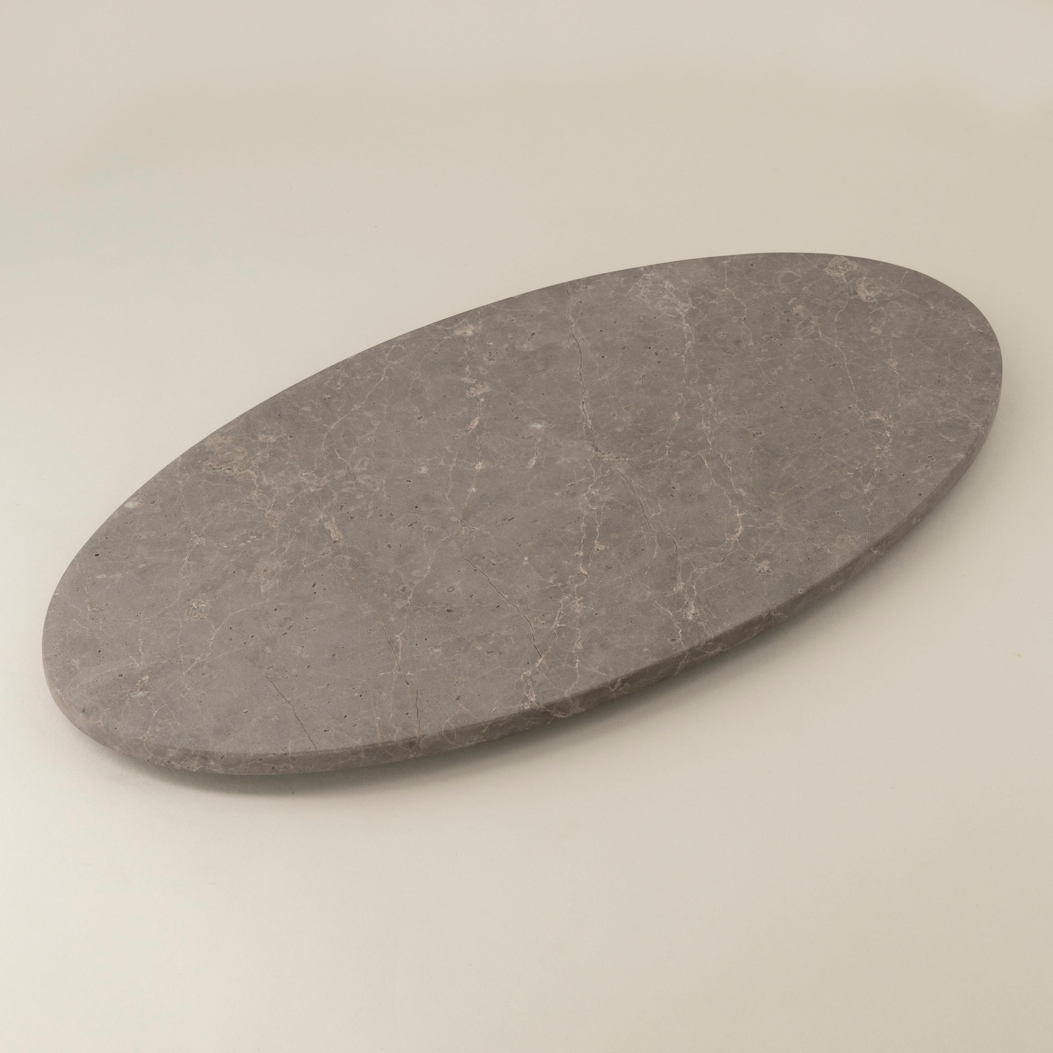 Travertine Mexican Handmade Olivia Marble Serving Tray For Sale