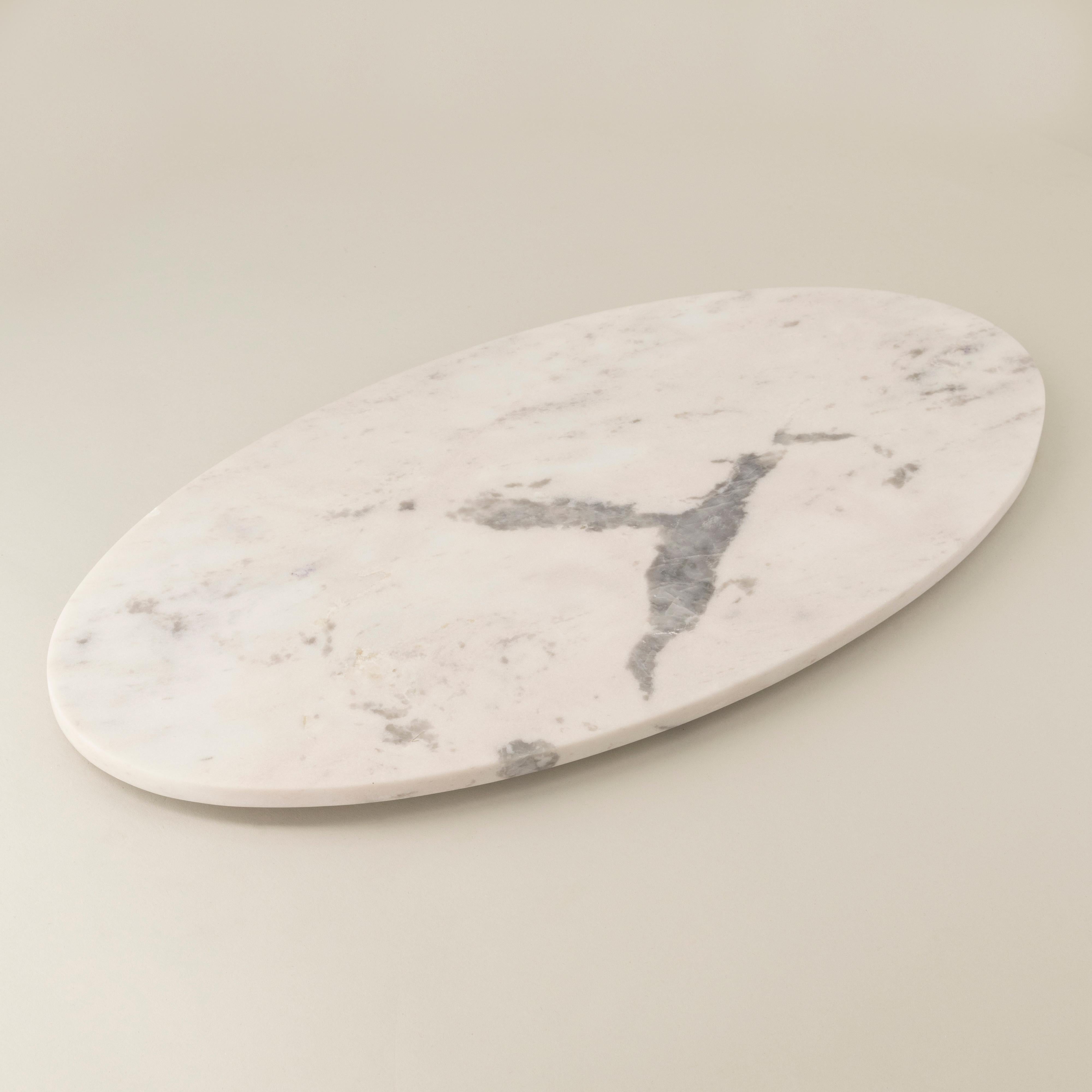 Mexican Handmade Olivia Marble Serving Tray For Sale 4