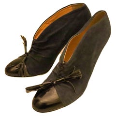 Olivia Morris Shoe Boot in Suede and Leather
