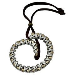 Olivia Newton-John Estate Personal Silver Leather Rhinestone Bracelet Guaranteed