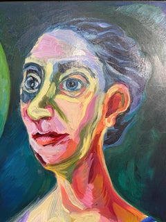 Olivia Parkes (1989) - Night Window - Painting - 2023