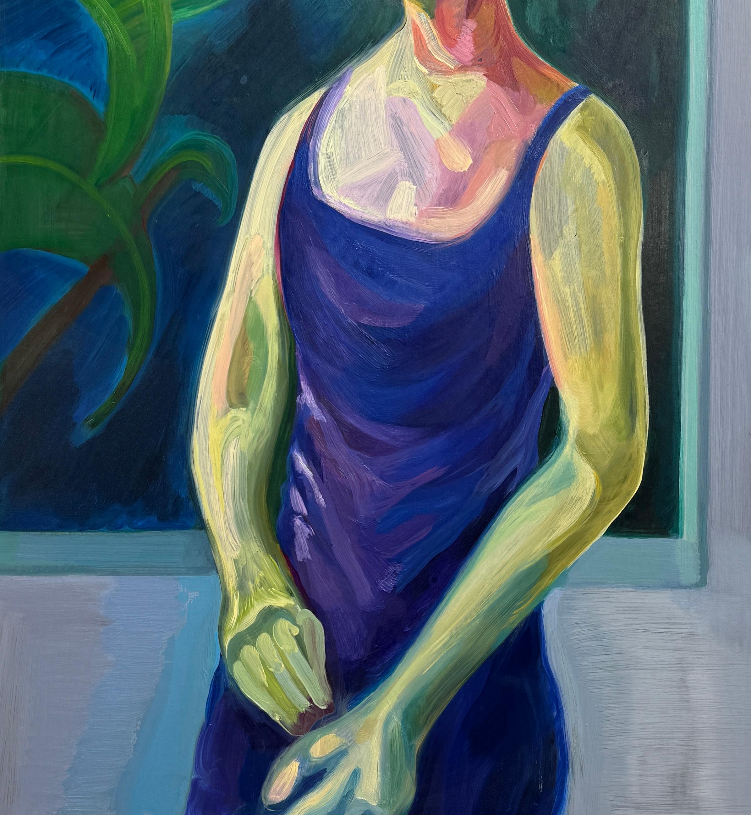 Olivia Parkes (1989) - Night Window - Painting - 2023 For Sale 2