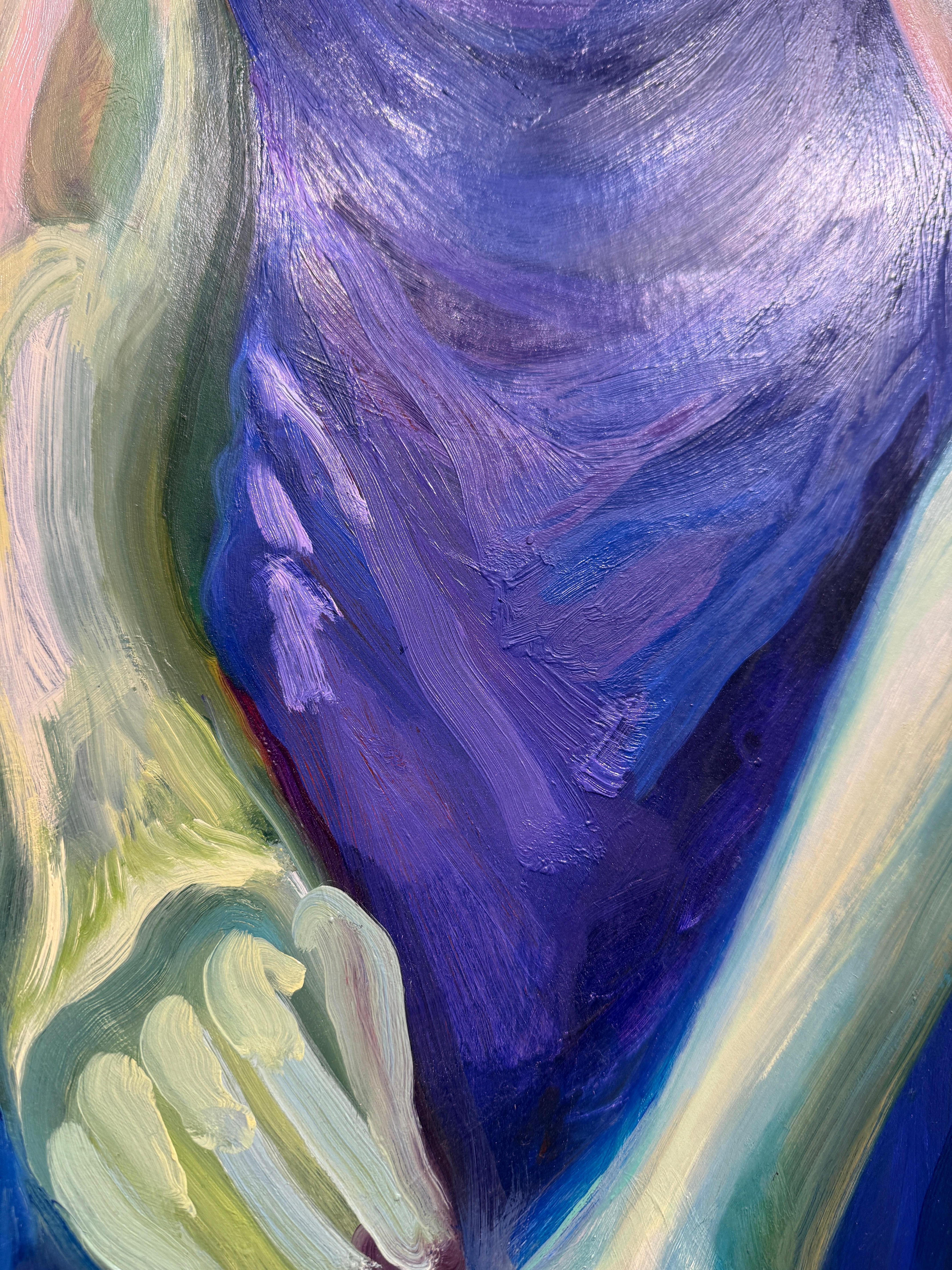 Olivia Parkes (1989) - Night Window - Painting - 2023 For Sale 4