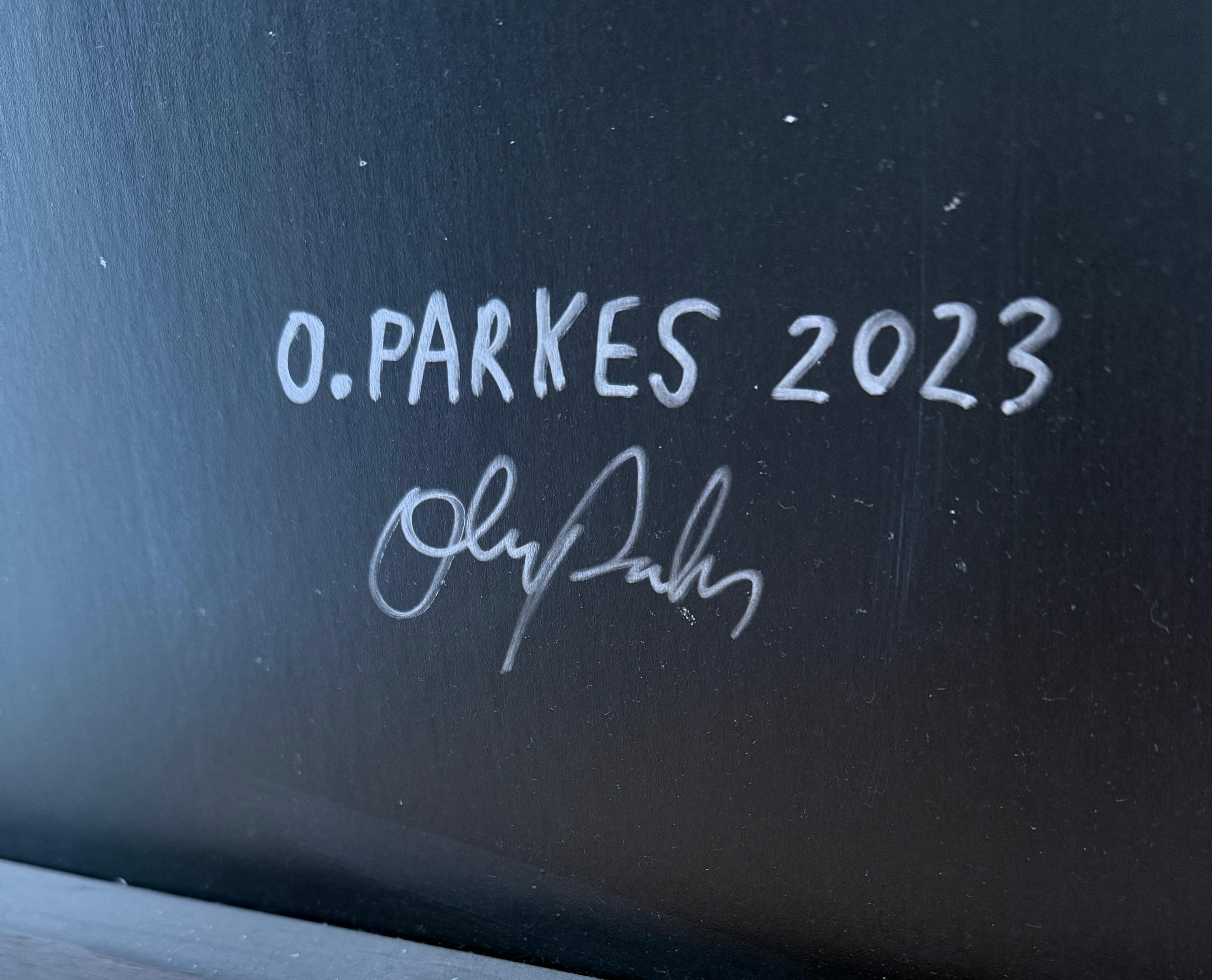 Olivia Parkes (1989) - Night Window - Painting - 2023 For Sale 7