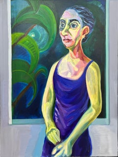 Olivia Parkes (1989) - Night Window - Painting - 2023