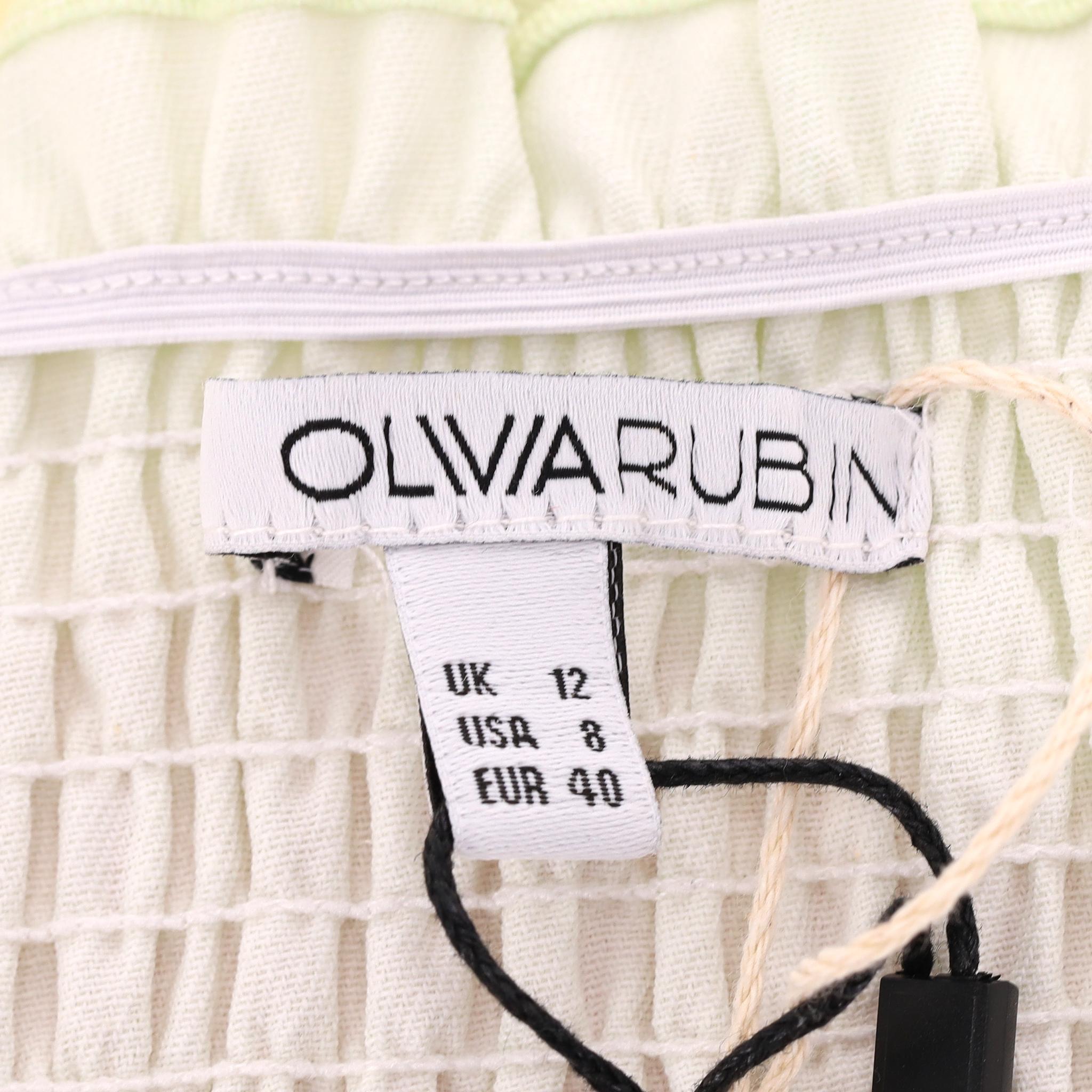 Olivia Rubin - Robe à rayures froncées à la ligne A Pour femmes en vente